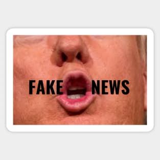 Funny Donald Trump Saying FAKE NEWS Facemask Political Humor Sticker